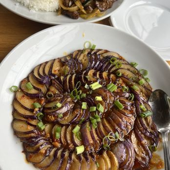 Hai - This is the V5. Dragon Eggplant in Spicy Garlic Sauc and Mongolian Beef Lunch Special. Very good! - Chinese Near Me - Decatur, Georgia Hai - This is the V5. Dragon Eggplant in Spicy Garlic Sauc and Mongolian Beef Lunch Special. Very good! - Chinese Near Me - Decatur, Georgia