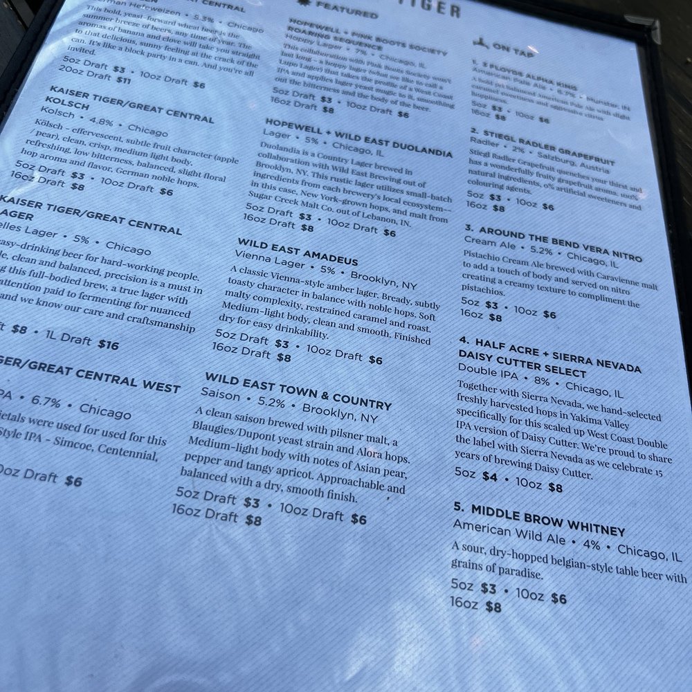 Kaiser Tiger - Menu - New American Near Me - Chicago, Illinois Kaiser Tiger - Menu - New American Near Me - Chicago, Illinois