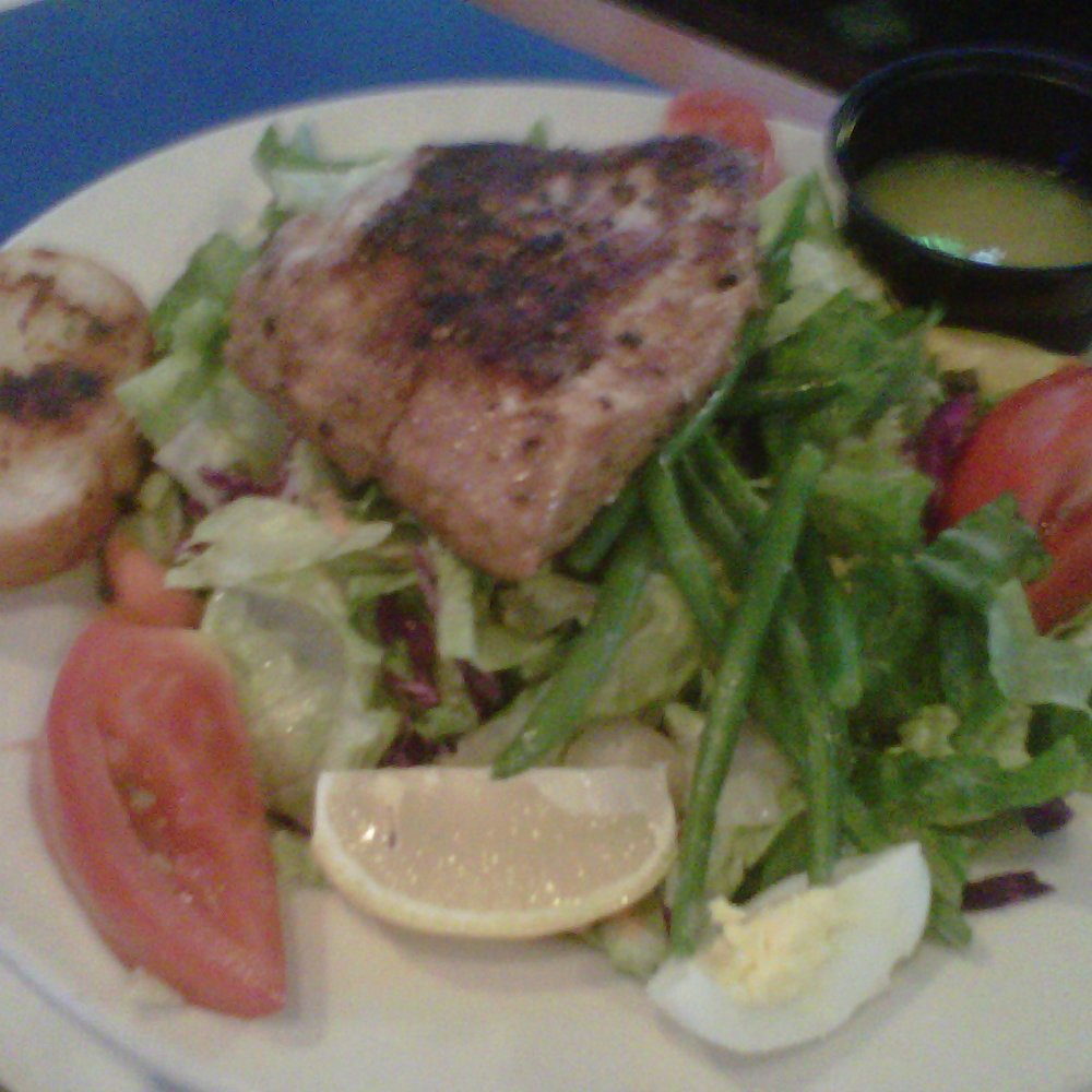 Sam's Sunset Kitchen - Seared Yellowfin Tuna Salad - Sports Bars Near Me - Seabrook, Texas Sam's Sunset Kitchen - Seared Yellowfin Tuna Salad - Sports Bars Near Me - Seabrook, Texas