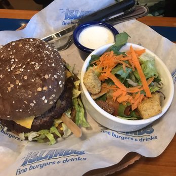 Islands Restaurant - Cheese burger and salad - Burgers Near Me - Orange, California Islands Restaurant - Cheese burger and salad - Burgers Near Me - Orange, California