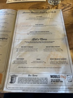 Menu photo 1 Cracker Barrel Old Country Store Beckley, WV