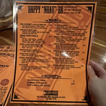 Blood Bros. BBQ - Menu - Barbeque Near Me - Bellaire, Texas
