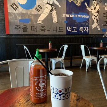 Seoul Taco - Mural, sriracha, and a Dr. Pepper - Korean Near Me - Chicago, Illinois Seoul Taco - Mural, sriracha, and a Dr. Pepper - Korean Near Me - Chicago, Illinois