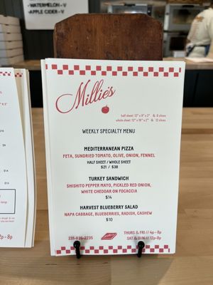 Menu photo 2 Millie's Glen Arbor Glen Arbor, MI