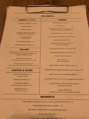 Menu photo 1 Kalamata Barcelona, B
