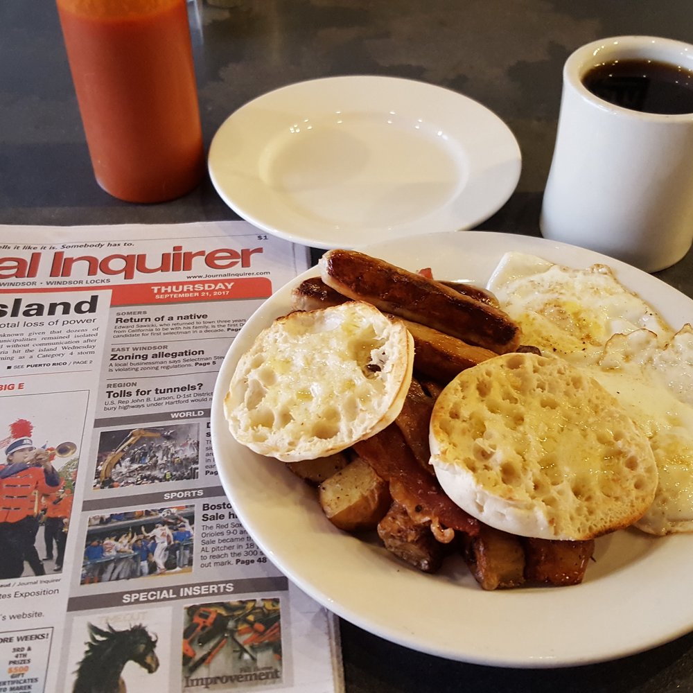 Alley Cat Diner - Eggs over easy with sausage & bacon - Diners Near Me - Webster, Massachusetts
