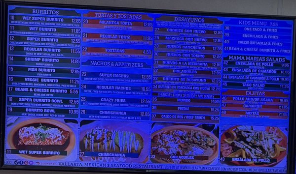 Menu photo 1 Vallarta Mexican Food Lathrop, CA