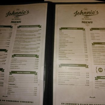 The Johnnie's - Menú enero 2018 - American Near Me - Villa Rosa, C