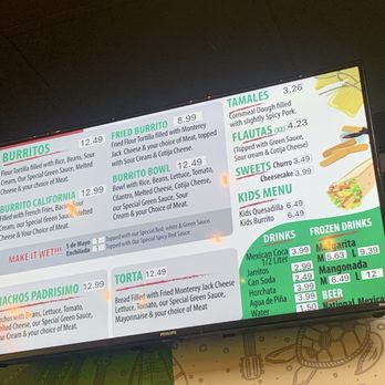 Tacos Padrisimo - Menu - Mexican Near Me - Winter Garden, Florida