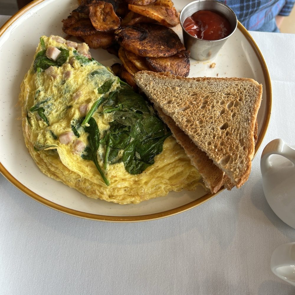 Spinach, Swiss cheese and ham omelette Spinach, Swiss cheese and ham omelette