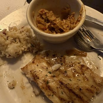 Seafood Seller & Cafe - Grilled fresh Florida grouper, mashed potatoes, and jambalaya - Seafood Near Me - Crystal River, Florida