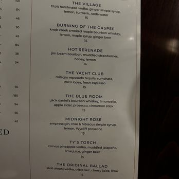 The Blue Room - Drink menu - Music Venues Near Me - Cranston, Rhode Island