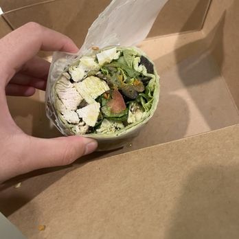 Mama Says - Rosey Chick as a spinach wrap - Salad Near Me - Torrance, California Mama Says - Rosey Chick as a spinach wrap - Salad Near Me - Torrance, California