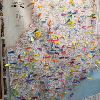 The Big E - Maine state map - they provided little stickies so you could write your name or names and post where you lived or vacationed - Stadiums & Arenas Near Me - West Springfield, Massachusetts