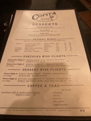 Menu photo 4 Copita Mount Desert, ME