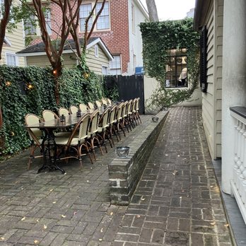 Chez Nous - Outside seating. - French Near Me - Charleston, South Carolina