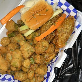 Memphis Style Wings & Things - Fried okra and lemon pepper wings - Chicken Wings Near Me - Murrieta, California
