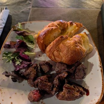 Saved by the Wine - Sandwich special and steak tips side - tips a bit chewy but good - Wine Bars Near Me - Dillon, Colorado