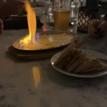 Stella's - Flaming cheese appetizer - Greek Near Me - Charleston, South Carolina