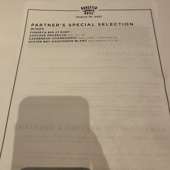 Bonefish Grill - Menu from Sun. 8-15-2021 - Seafood Near Me - Schaumburg, Illinois