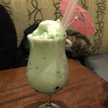 Peppermint Thai Cuisine - Honeydew frozen bubble tea. - Thai Near Me - Pepper Pike, Ohio
