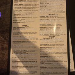 Menu as of 3/15/25