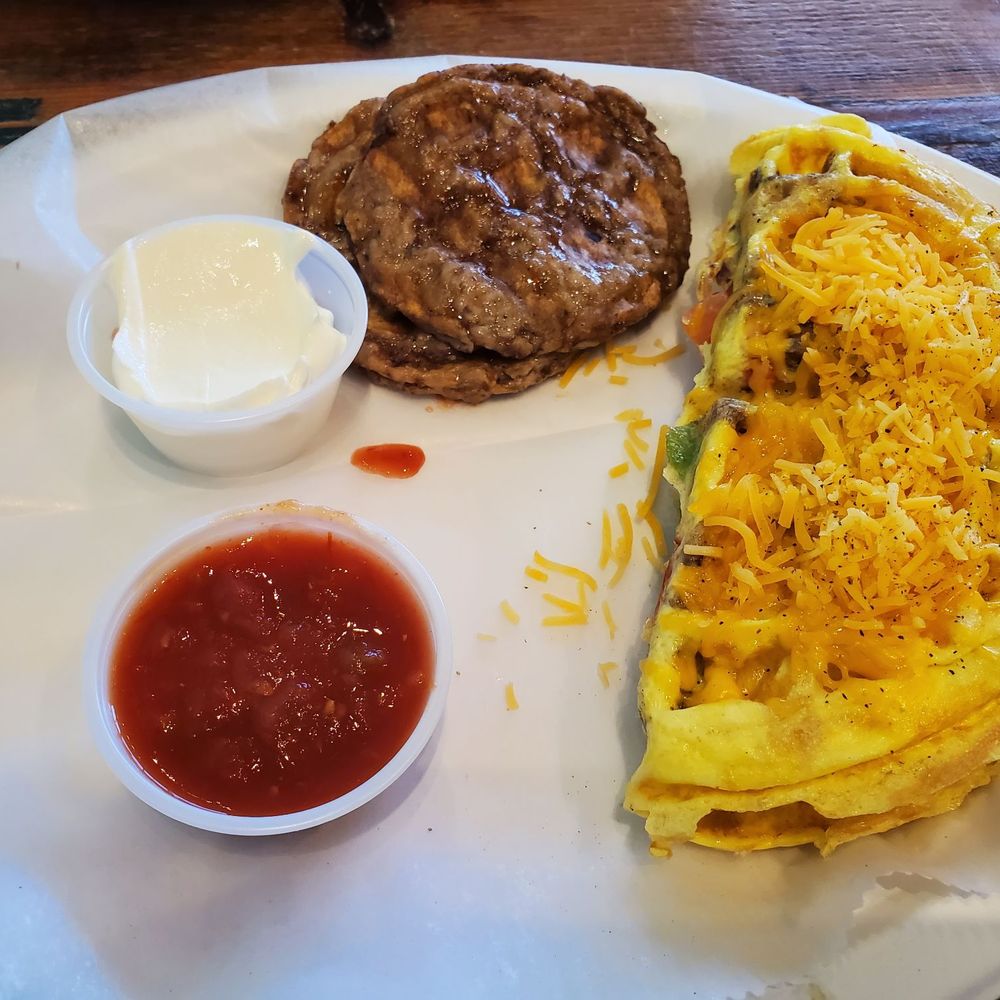 Just Love Coffee Cafe - Pooler, GA - Womelette without onions, side of sausage - bigger than it looks. Wish it wasuch crispier! - Cafes Near Me - Pooler, Georgia Just Love Coffee Cafe - Pooler, GA - Womelette without onions, side of sausage - bigger than it looks. Wish it wasuch crispier! - Cafes Near Me - Pooler, Georgia