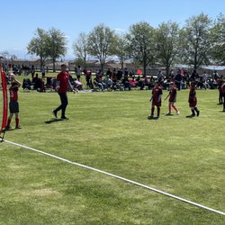 i9 Sports - Soccer field with teams playing - professional lining
