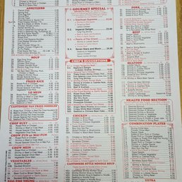 The menu The menu