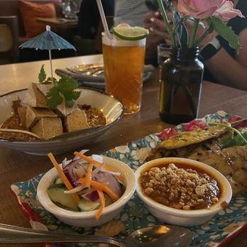 Thai Table - Chicken Satay and Fried Tofu - Thai Near Me - Berkeley, California Thai Table - Chicken Satay and Fried Tofu - Thai Near Me - Berkeley, California