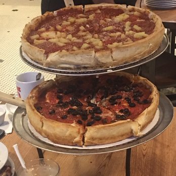 Giordano's - Vegetarian deep dish and pepperoni, sausage, and pineapple deep dish - Italian Near Me - Orlando, Florida Giordano's - Vegetarian deep dish and pepperoni, sausage, and pineapple deep dish - Italian Near Me - Orlando, Florida