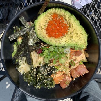 Poke Row - Salmon and tuna poke bowl. - Hawaiian Near Me - Bend, Oregon Poke Row - Salmon and tuna poke bowl. - Hawaiian Near Me - Bend, Oregon
