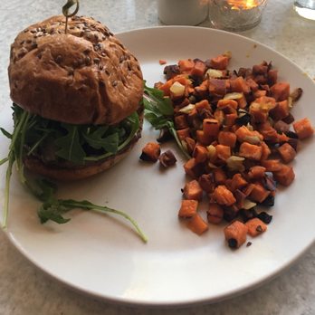True Food Kitchen - Grass-Fed Burger w/ sweet potato hash - New American Near Me - Phoenix, Arizona True Food Kitchen - Grass-Fed Burger w/ sweet potato hash - New American Near Me - Phoenix, Arizona