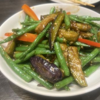 Yi Xin Cafe - Eggplant and string beans - Hong Kong Style Cafe Near Me - Honolulu, Hawaii