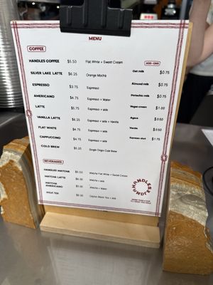 Menu photo 8 Handles Coffee Los Angeles, CA Menu photo 8 Handles Coffee Los Angeles, CA