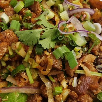 Unison Restaurant & Banquet - crispy pork belly laab - Sports Bars Near Me - Maplewood, Minnesota
