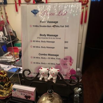 Sapphire Spa - Prices - Massage Therapy Near Me - San Gabriel, California