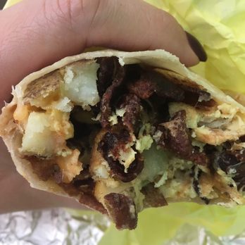 Fausto's Mexican Grill - Breakfast burrito filled with burned bacon - Mexican Near Me - Henderson, Nevada Fausto's Mexican Grill - Breakfast burrito filled with burned bacon - Mexican Near Me - Henderson, Nevada