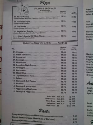 Menu photo 4 Filippi's Pizza Grotto Escondido Escondido, CA Menu photo 4 Filippi's Pizza Grotto Escondido Escondido, CA