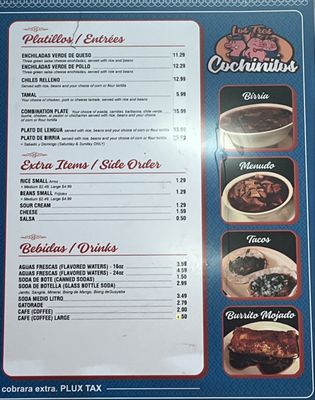 Menu photo 3 Los Tres Cochinitos Restaurant Los Angeles, CA