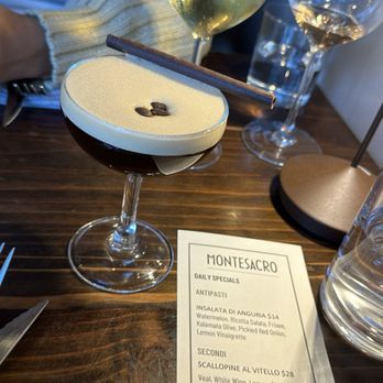 Montesacro Walnut Creek - Espresso martini - Italian Near Me - Walnut Creek, California