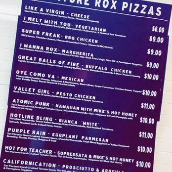 Pizza Rox - Signature creations list - Pizza Near Me - Boynton Beach, Florida