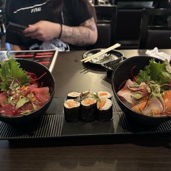 Sake - Blue fin don, chirashi don, salmon roll - Sushi Bars Near Me - Rancho Cordova, California