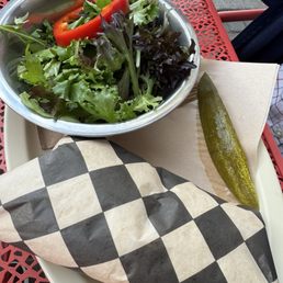 Wrap and side salad