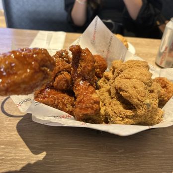 bb.q Chicken DT Riverside - Half & Half Wings were amazing! The rose Ddeok-Bokki pairs perfectly! 10/10 recommend! - Chicken Shop Near Me - Riverside, California bb.q Chicken DT Riverside - Half & Half Wings were amazing! The rose Ddeok-Bokki pairs perfectly! 10/10 recommend! - Chicken Shop Near Me - Riverside, California