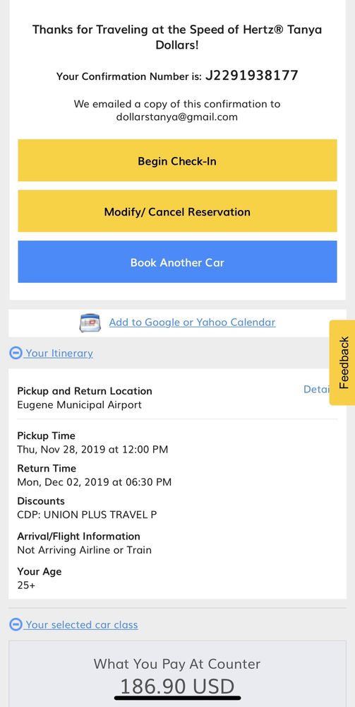 HERTZ RENT A CAR 20 Reviews Car Rental 28801 Douglas Dr, Eugene, OR Phone Number Yelp