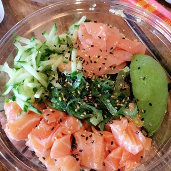Fish District - Salmon Poke Bowl (Regular) - Fish & Chips Near Me - Solana Beach, California Fish District - Salmon Poke Bowl (Regular) - Fish & Chips Near Me - Solana Beach, California