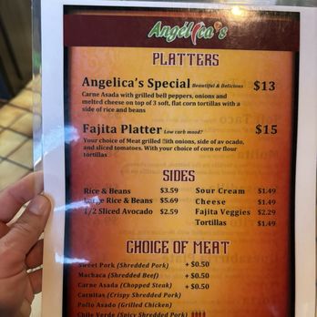 Angelica's Mexican Grill - Menu - Mexican Near Me - St George, Utah