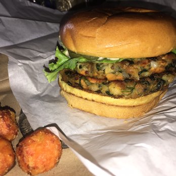 Dick Mondell's - The double homemade veggie  that is delicious - Burgers Near Me - Gainesville, Florida