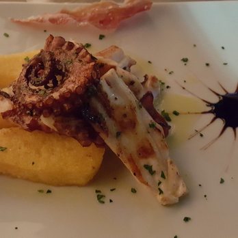 The Garden - Dinner Time: Grilled Octopus With Fried Cornmeal (11/10/17). #Venice #Italy @HiltonHotels #HiltonHonors #Vacation #FoodPics #FoodPorn - Italian Near Me - Mestre, VE